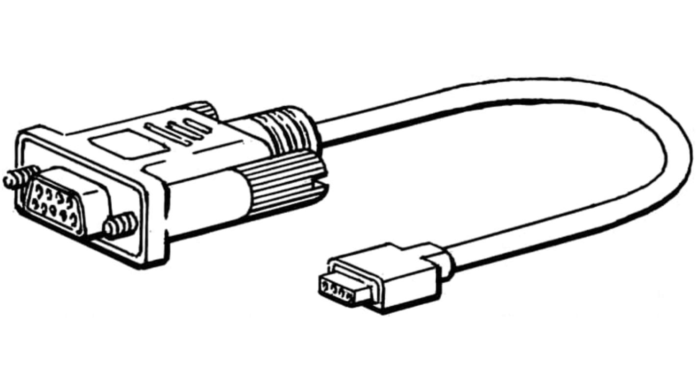 Cavo di programmazione ABB 2TLA020070R5600 PLUTO, 2,1 m, con connettore D-Sub a 9 poli, compatibile con modelli Pluto.