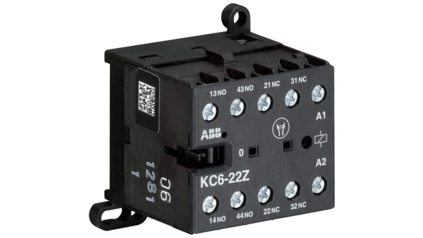 Relè contattore ABB GJH1213001R5221, 2NC/2NO, 4 A, tensione di controllo 32 V CC, grado di protezione IP20.