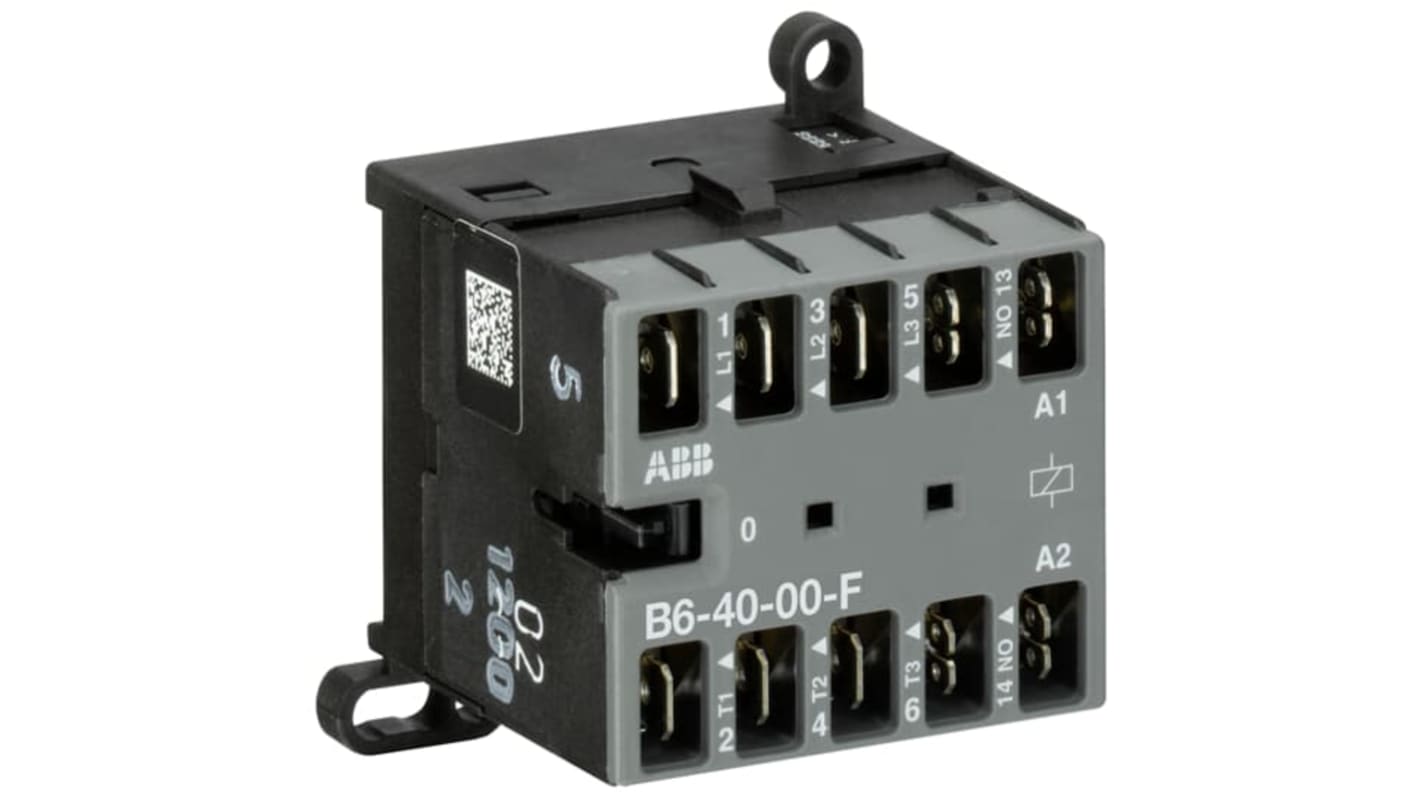 Contattore ABB GJL1211203R8005, 4 poli, 20 A, bobina 415 V, montaggio su guida, grado di protezione IP20.