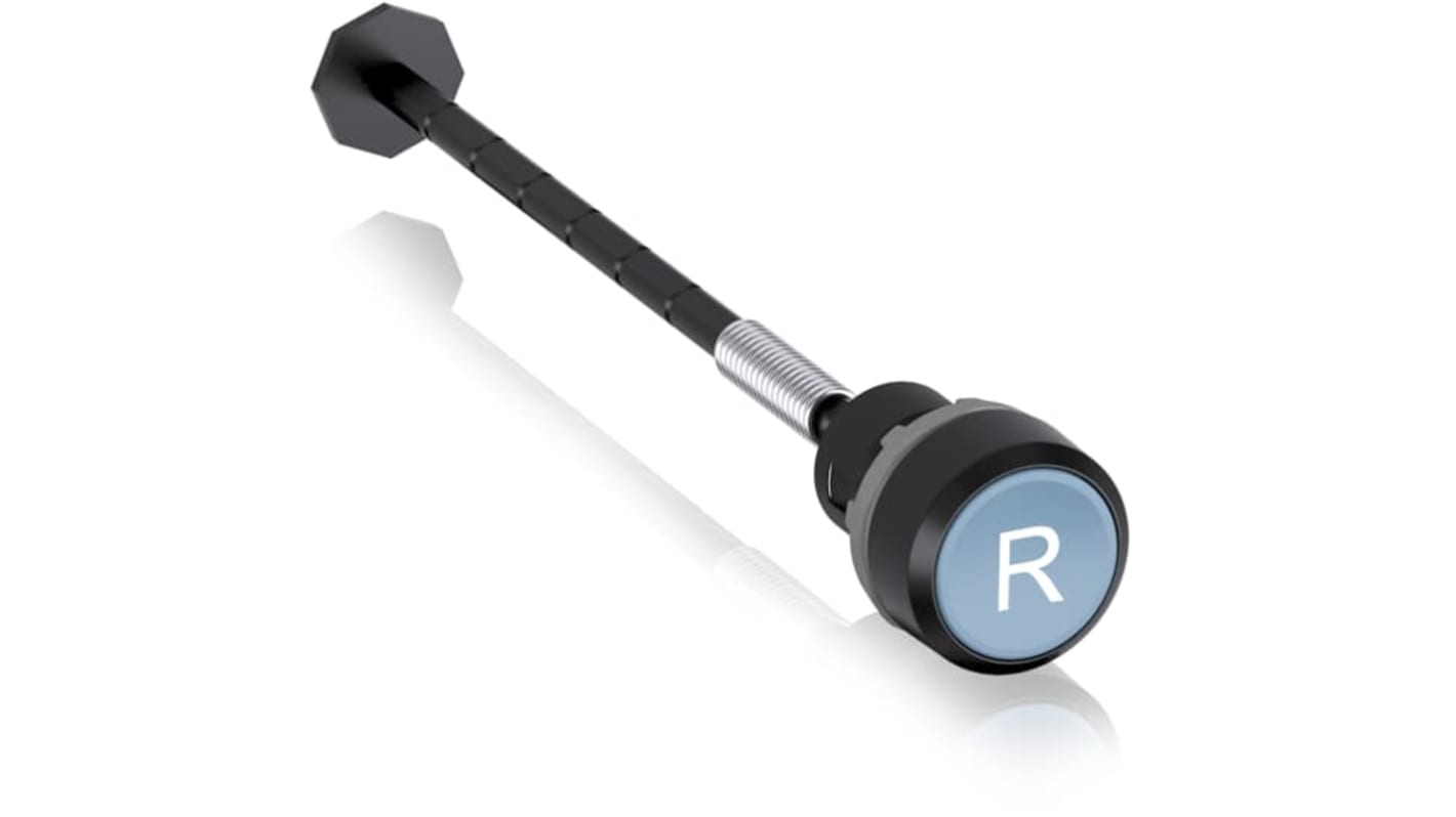 ABB KPR3-101L, attuatore pulsante blu tipo instabile, diametro foro 22.5 mm, grado di protezione IP66.