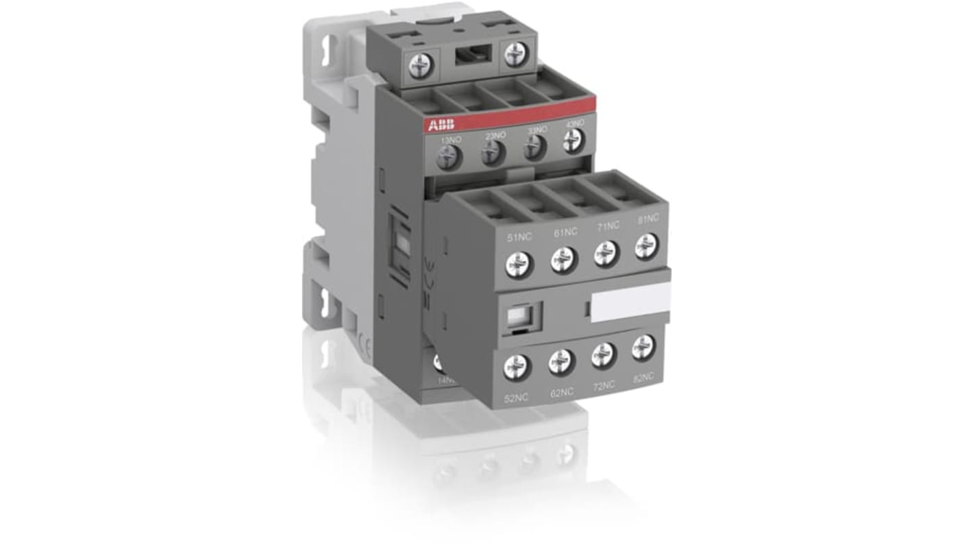 Relè contattore ABB 1SBH136001R2080, 6 A, 20 V c.c., configurazione 8NA, temperatura -40/+70 °C, morsetti IP40.