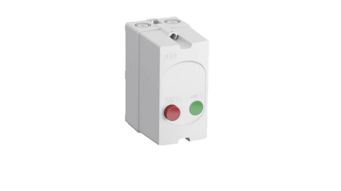 Starter motore ABB 1SBK114035R2800, 1 fase, 4 kW, 400 V, dimensioni 92x171,5 mm, con terminali a vite.