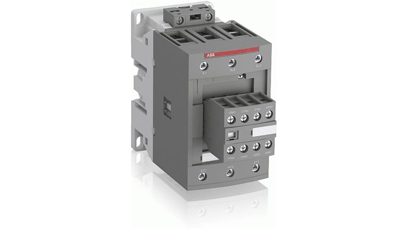 Contattore ABB 1SBL397001R1322 per motori, 3 poli, 125 A, 37 kW, tensione 250 V, grado di protezione IP20.