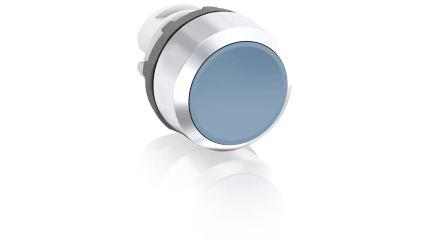 Attuatore pulsante mantenuto ABB MP2, blu, rotondo, diametro foro 22.5 mm, grado di protezione IP66, -25 a +70 °C.