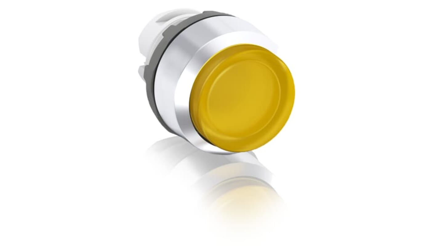 Attuatore pulsante instabile ABB MP3, giallo, diametro foro 22.5 mm, illuminato, grado di protezione IP66.