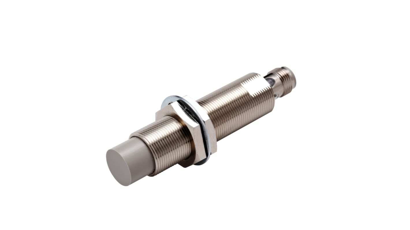 Sensore di prossimità induttivo cilindrico Omron E2E-X16MB2L18-M1, M18 x 1, uscita PNP, rilevamento 16 mm, connettore M12.