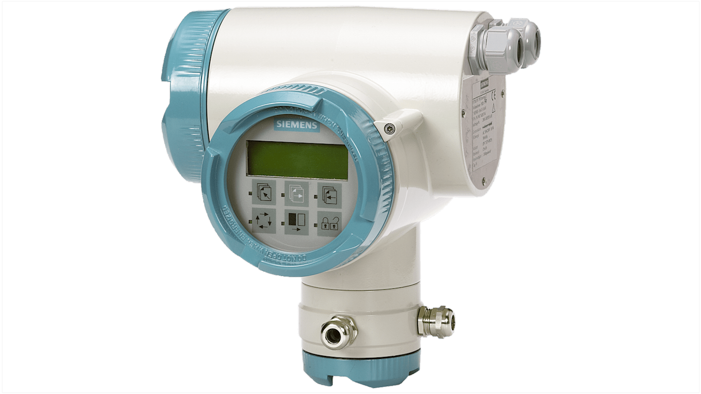 Trasmettitore Siemens 7ME6930-2BA20-1AA0 per sensori di flusso MAG, alloggiamento in alluminio, display multilingue.