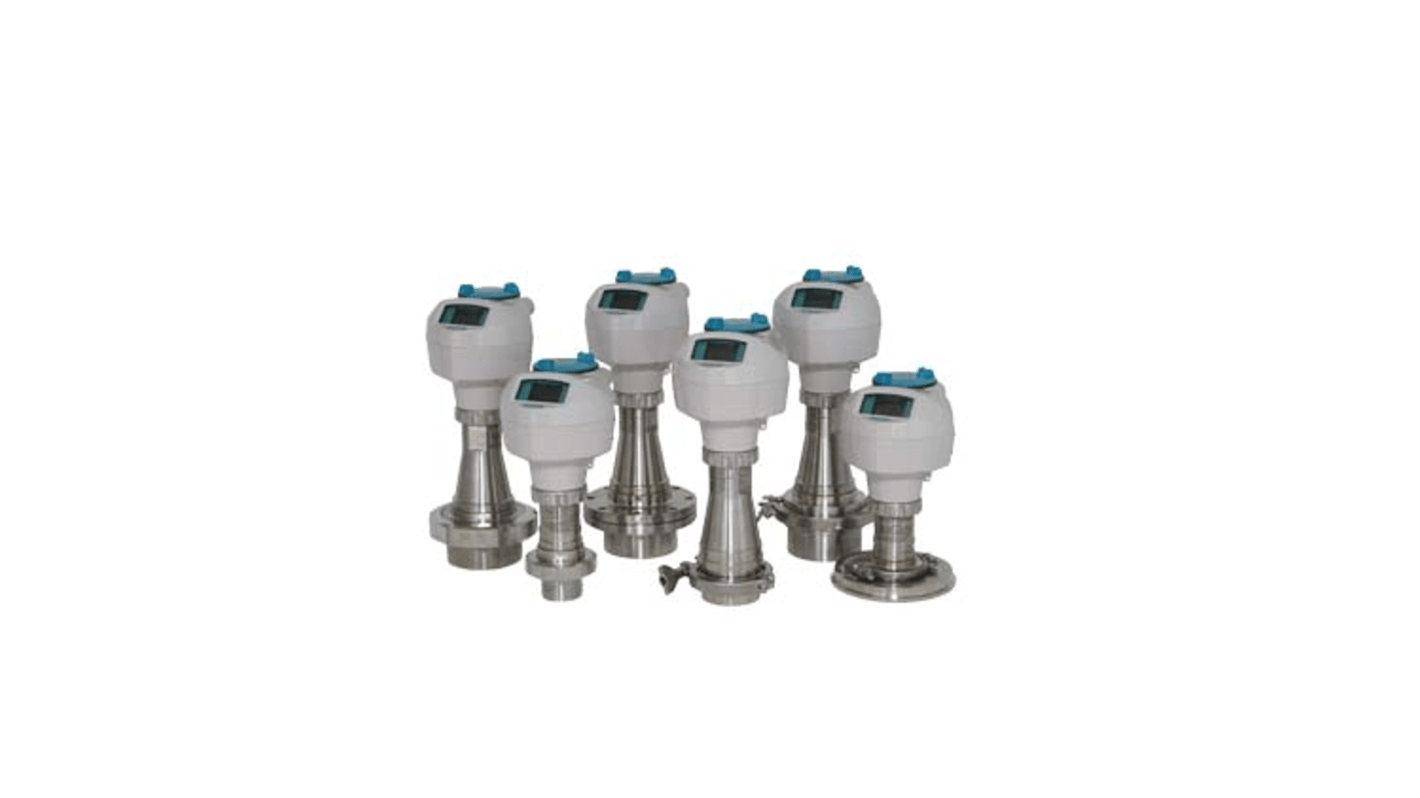 Trasmettitore di livello radar Siemens 7ML5433-4AC20-1AA0, montaggio superficiale, portata fino a 20 m, corpo in alluminio.