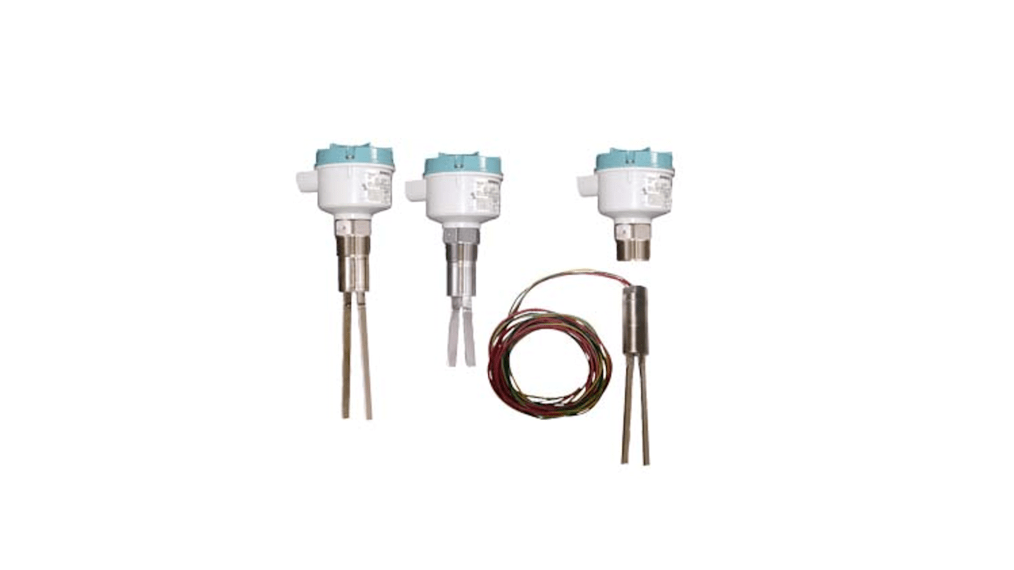 Interruttore di livello a vibrazione Siemens 7ML5732-1AA11-1BA0, montaggio filettato, uscita relè SPDT, design compatto e resistente.