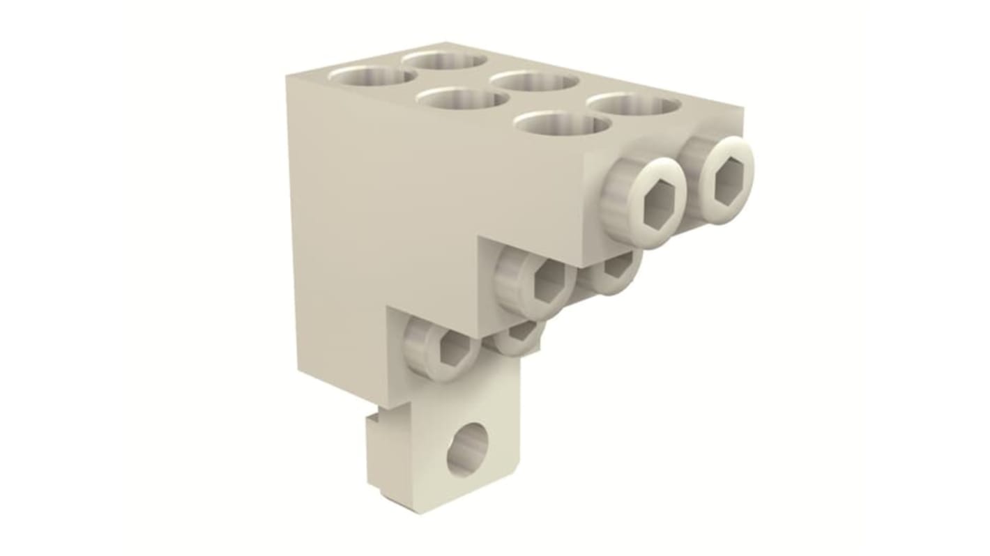 Terminale frontale ABB per Tmax XT, compatibile con cavi in rame-alluminio da 6 a 35 mm², confezione da 6 pezzi.
