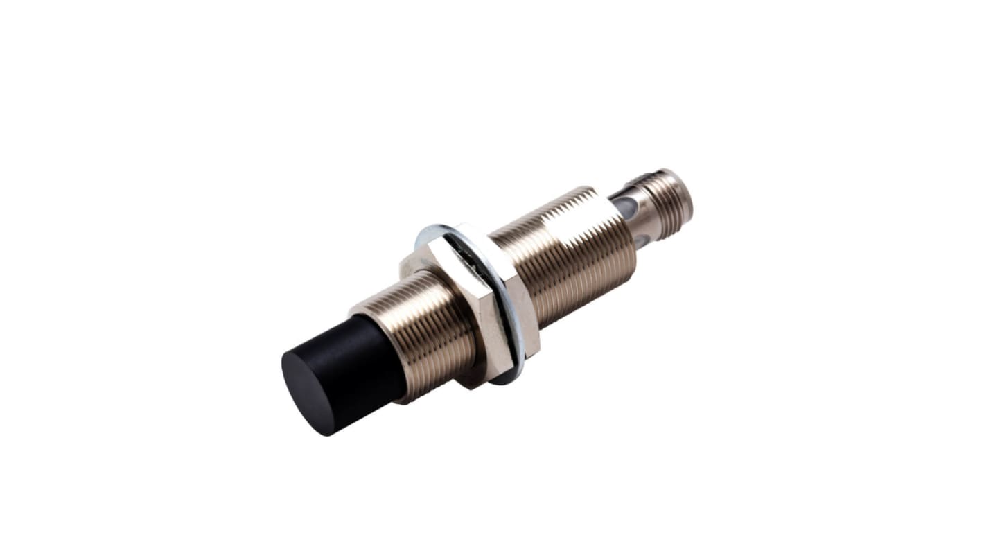 Sensore di prossimità induttivo cilindrico Omron E2E-X16MB1TL18-M1, con connettore M12, distanza di rilevamento 16 mm, grado di protezione IP67/IP69K.