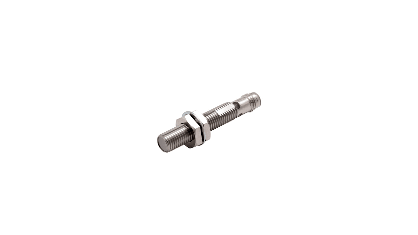 Sensore di prossimità induttivo cilindrico Omron E2E-X2B2L8-M5, PNP, distanza di rilevamento 2 mm, connettore M8, grado di protezione IP67/IP69K.