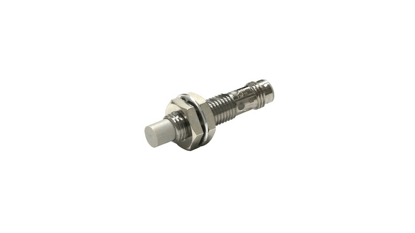 Omron E2E-X4MC18-M5, sensore induttivo cilindrico in acciaio INOX, filettatura M8, distanza di rilevamento 4 mm, grado di protezione IP67/IP69K.