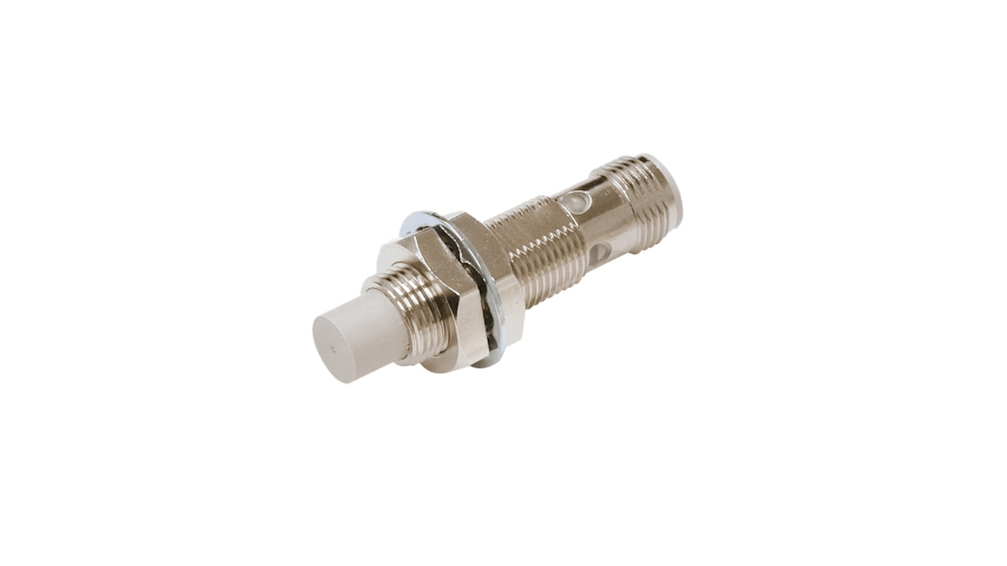 Omron E2E-X8MB212-M1, sensore induttivo cilindrico M12, rilevamento 8 mm, uscita PNP, grado di protezione IP67/IP69K.