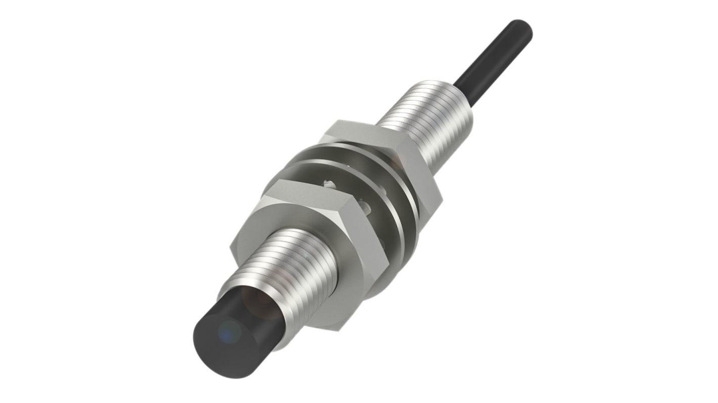 Sensore di prossimità induttivo PNP M8 BALLUFF BES0017, rilevamento 4 mm, IP68, acciaio inossidabile, montaggio non a filo.