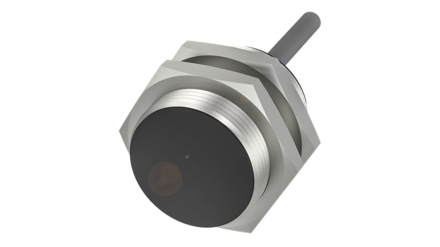 Sensore di prossimità induttivo cilindrico NPN BALLUFF BES00W7, M30 x 1.5, rilevamento 10 mm, IP67, -25/+70 °C.