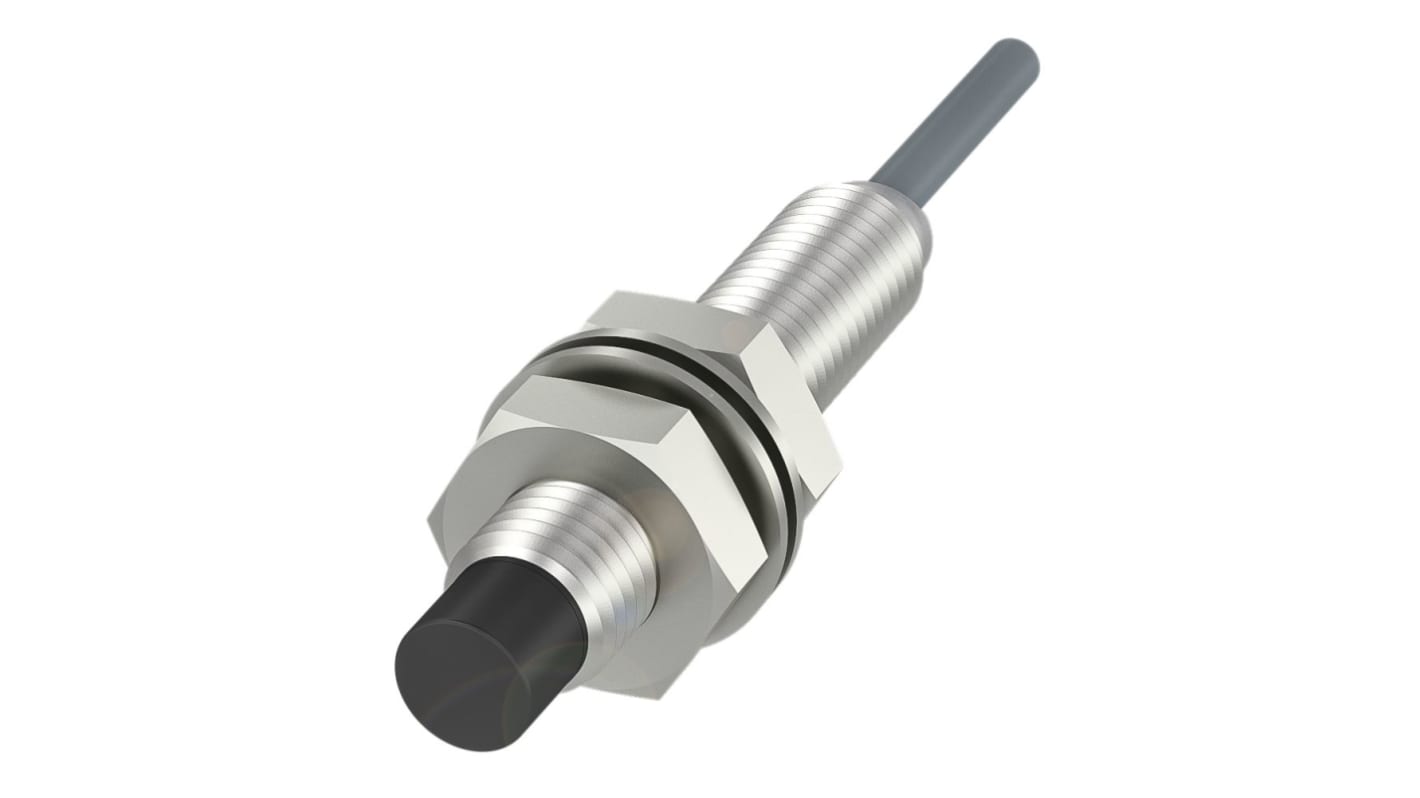 Sensore di prossimità induttivo cilindrico PNP BALLUFF BES01M1, M8, rilevamento 2,5 mm, IP68, -25 a 70 °C, montaggio non a filo.