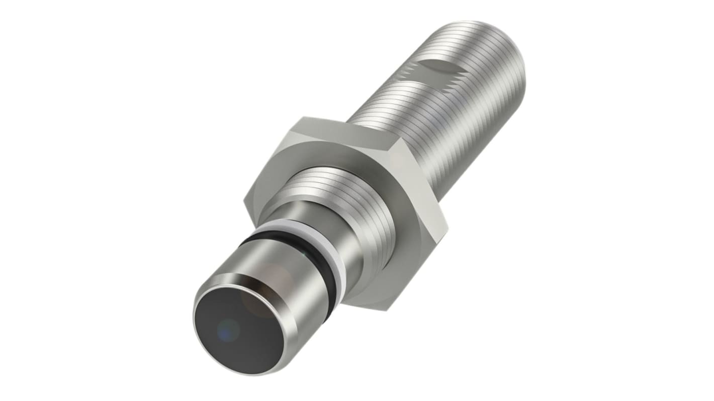 Sensore di prossimità induttivo cilindrico PNP BALLUFF BHS0033, M12, rilevamento 1,5 mm, IP68, acciaio inossidabile.