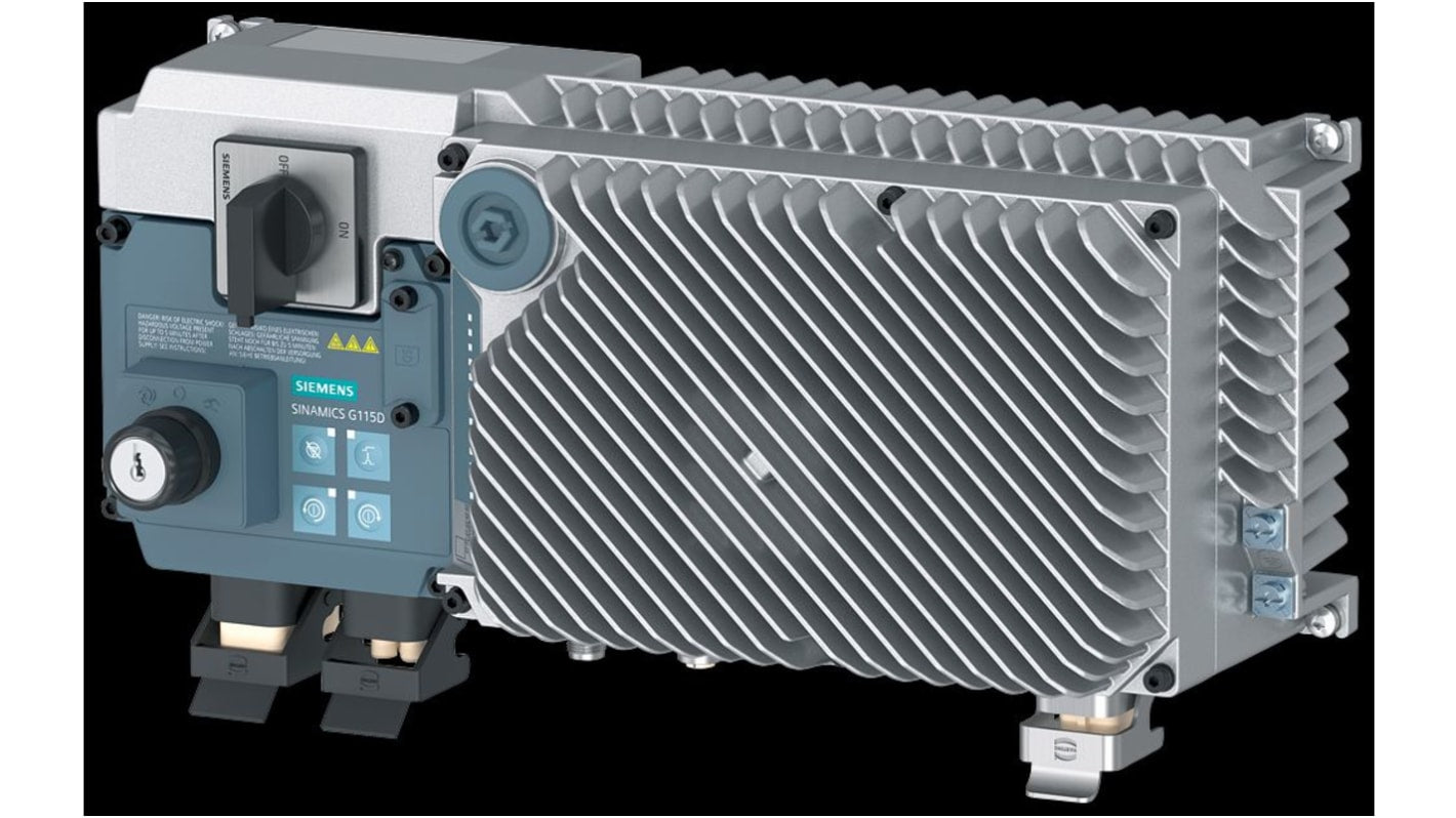Inverter Siemens 6SL3520-1XN01-5AA0, potenza 1,5 kW, tensione 380-480 V, design modulare per installazione rapida.
