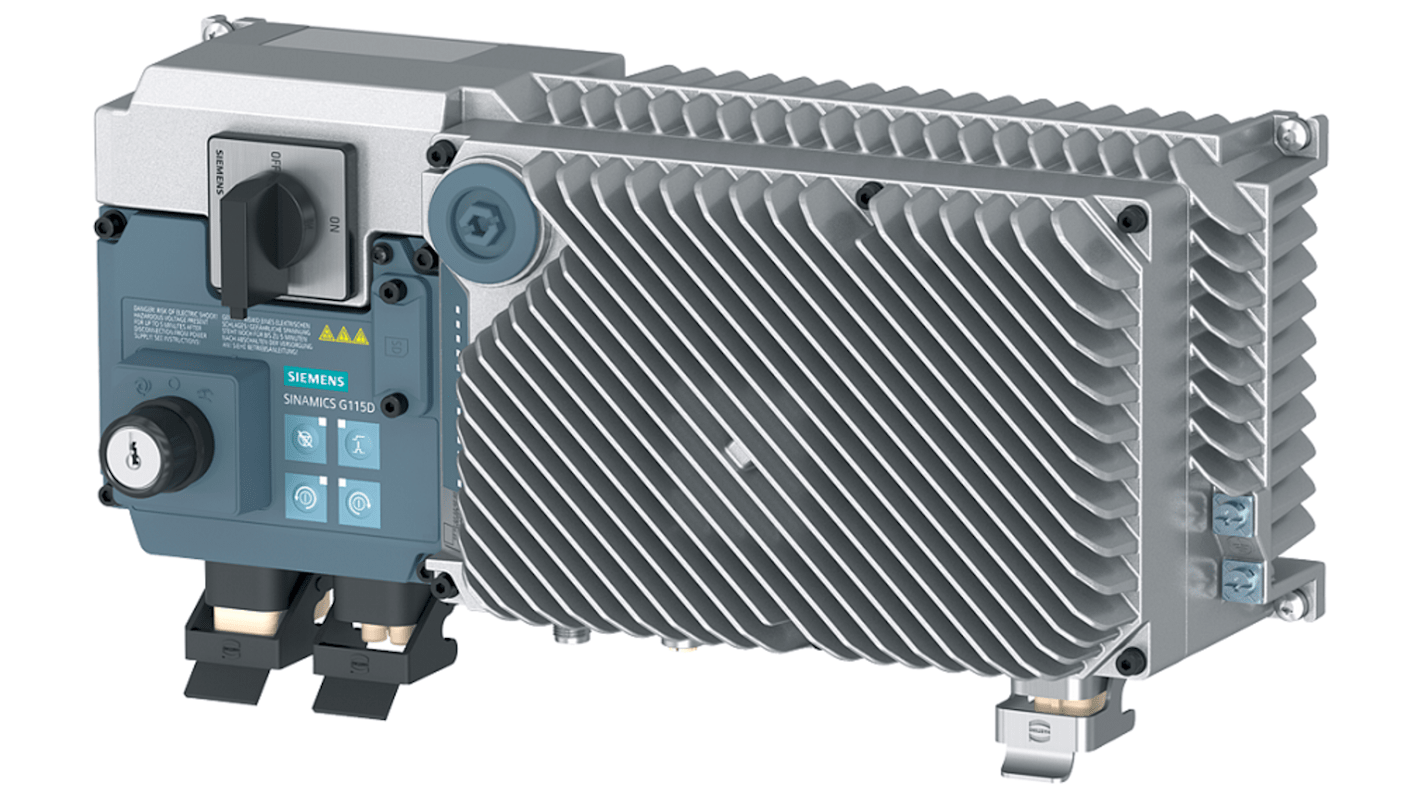 Inverter Siemens 6SL3520-2XN01-5AA0, 1,5 kW, 3 fasi, montaggio a parete, protezione IP65, controllo vettoriale.