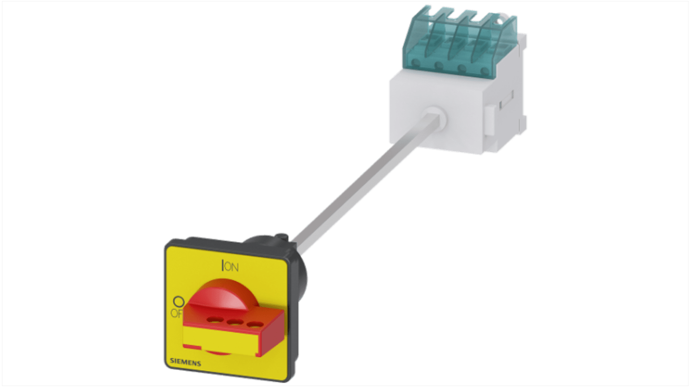 Interruttore sezionatore Siemens 3LD2017-1TL13, 4 poli, montaggio a pannello, grado di protezione IP65, corrente massima 16A.