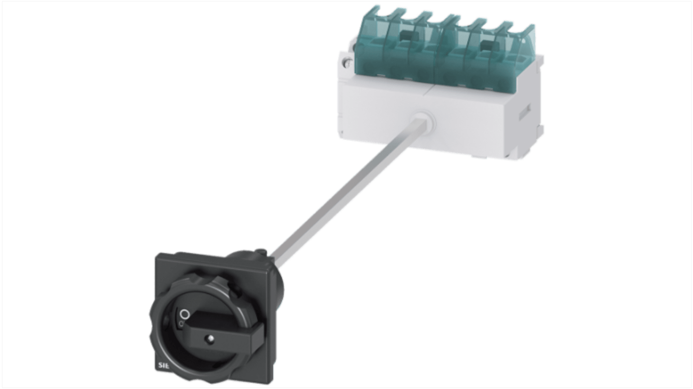 Interruttore sezionatore Siemens 3LD2113-4VP51, 25A, 6 poli, montaggio a pannello, protezione IP65.
