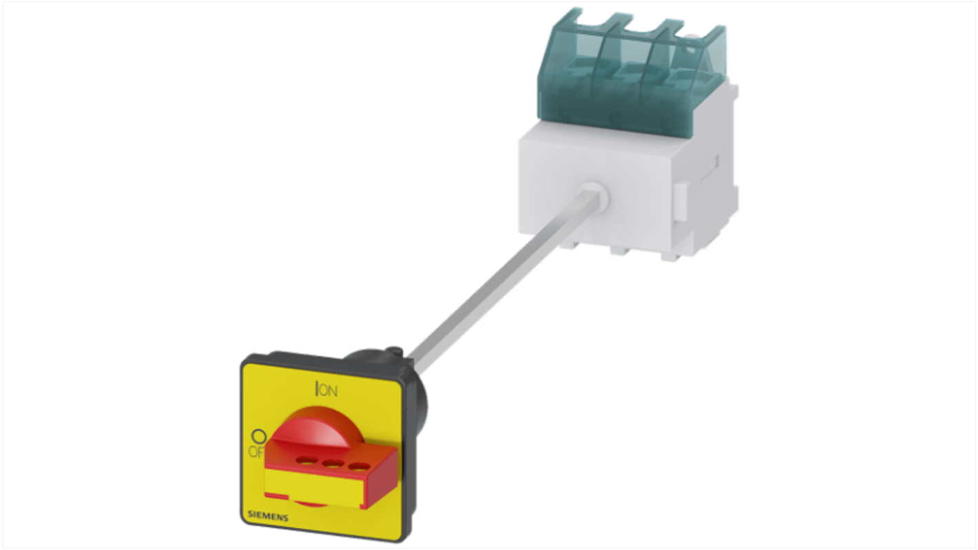 Interruttore sezionatore Siemens 3LD2517-0TK13, 63A, montaggio a pannello, grado di protezione IP65, potenza 22kW.