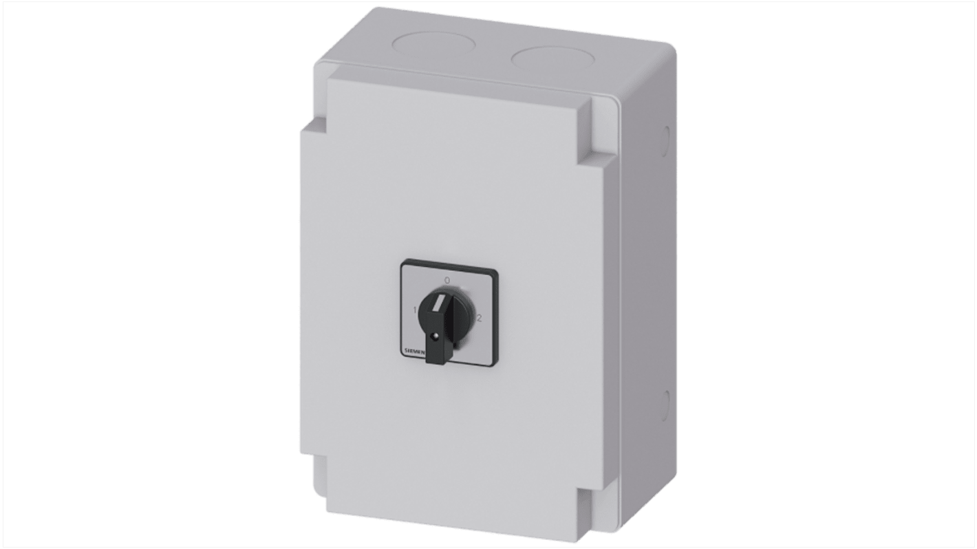 Interruttore sezionatore Siemens 63A, 3 poli, montaggio a pannello, IP65, manopola, colore nero.