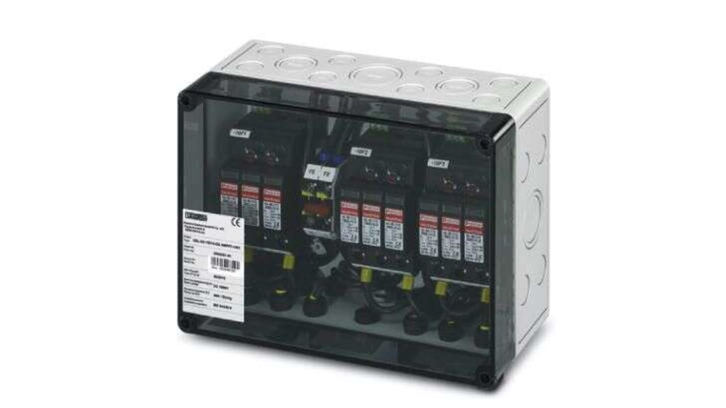Contenitore a parete Phoenix Contact 2404301 per sistemi fotovoltaici, corrente massima 40 A, tensione max 1100 V c.c.
