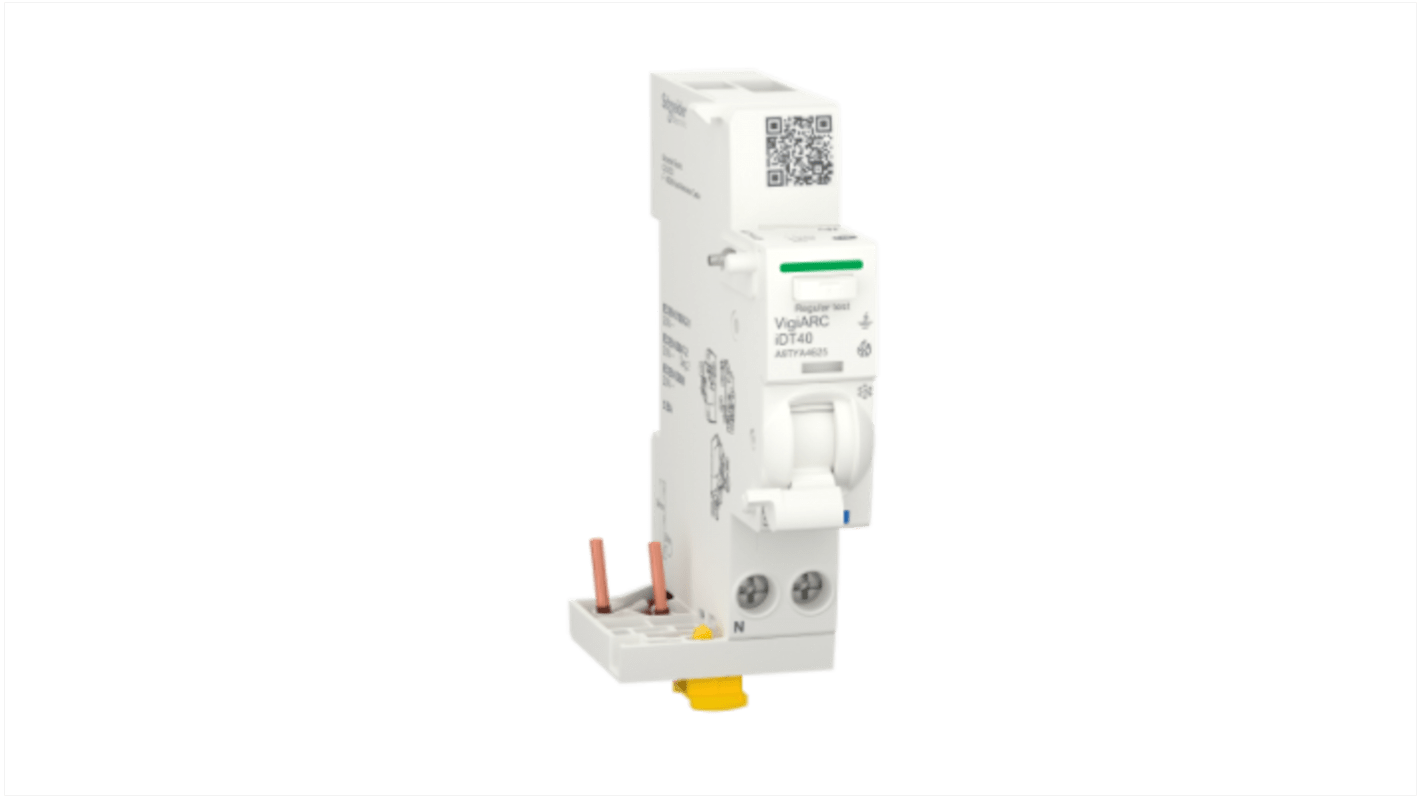 Interruttore automatico Schneider Electric A9TYA4625, 25 A, blocco per rilevamento guasti ad arco, IP20.