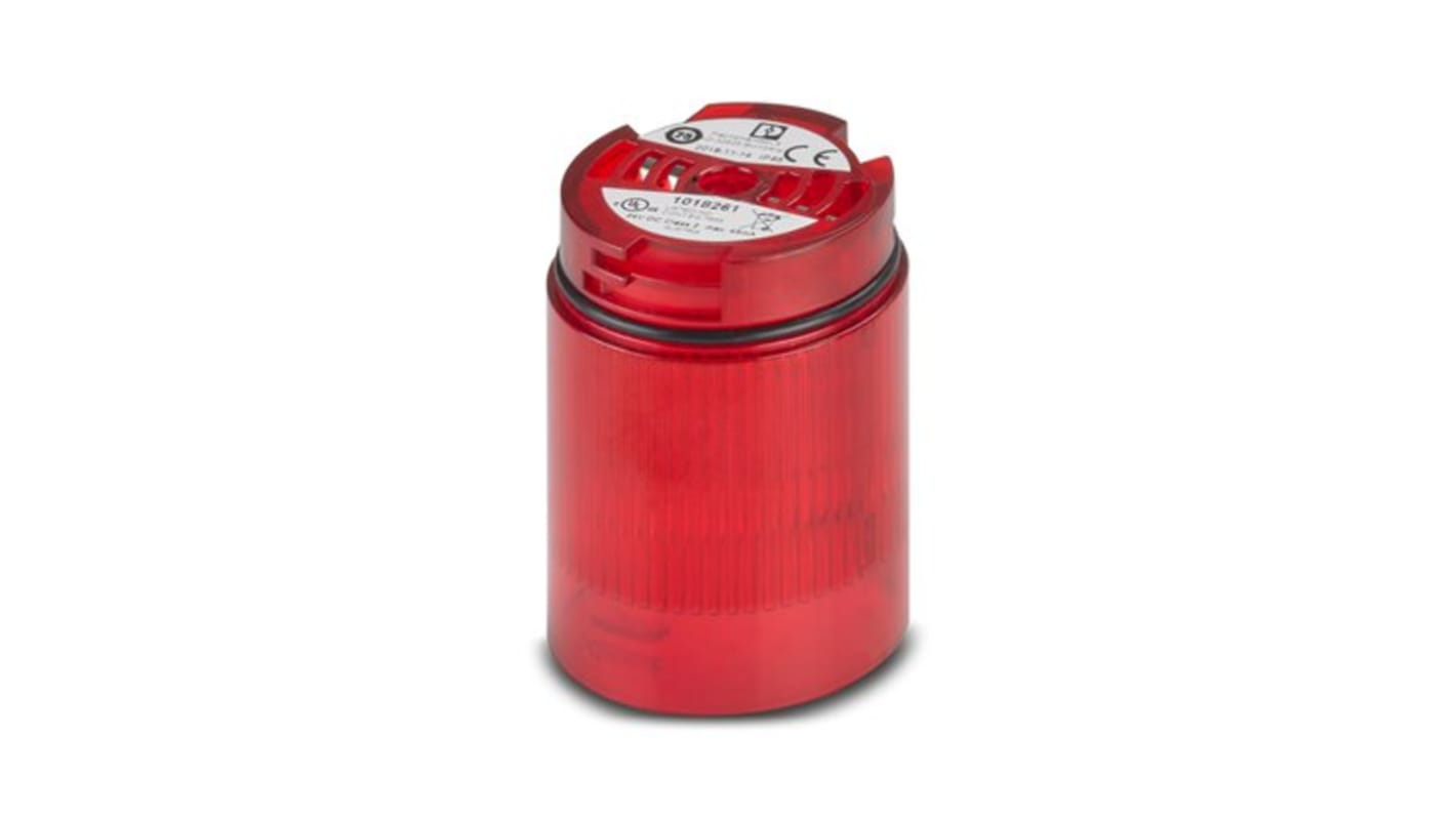Elemento luminoso lampeggiante rosso Phoenix Contact 1018261, 24 V, LED, diametro 50 mm, per torretta segnaletica modulare.
