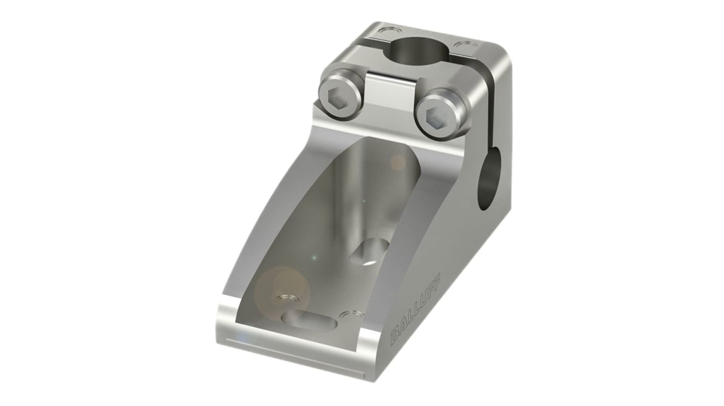 Staffa di montaggio BALLUFF BAM024P per sistema BMS, zincato cromato, dimensioni 64 x 30 x 36 mm, include vite di fissaggio.