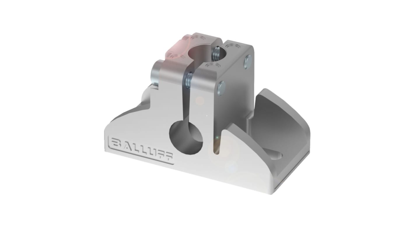 Staffa di montaggio BALLUFF BAM0275 per sistema BMS, zincata, dimensioni 60 x 30 x 36 mm, compatibile con aste Ø12 mm.