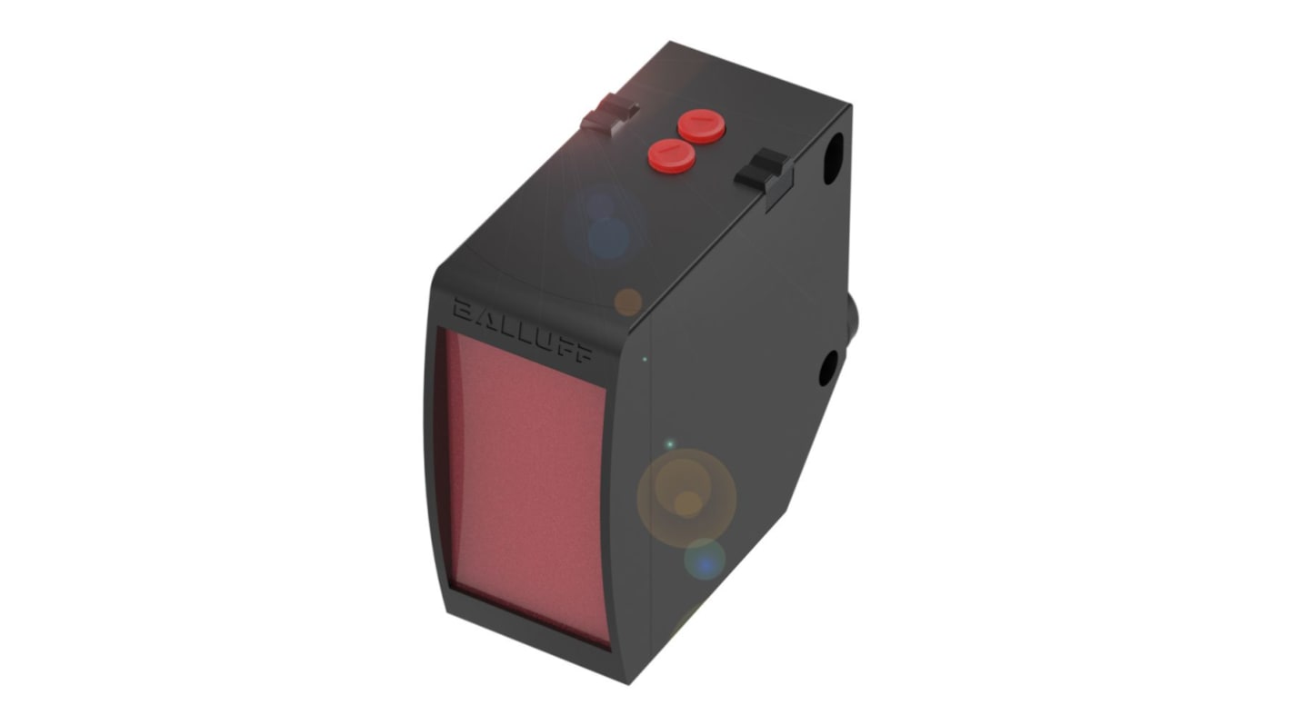 Sensore fotoelettrico BALLUFF BOD001N, rettangolare, rilevamento fino a 5 m, uscita PNP/NPN, con connettore M12, IP67/IP69K.