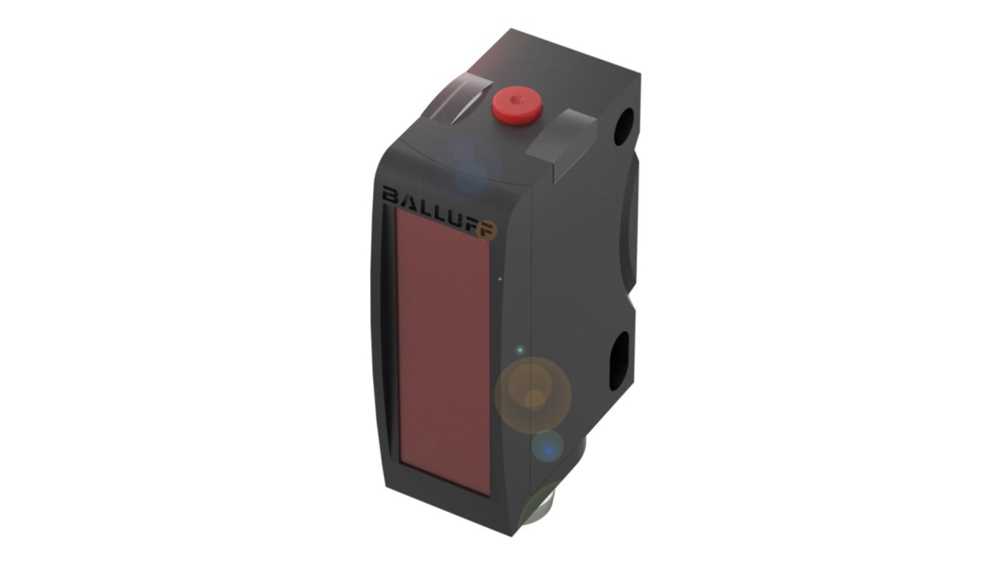 BALLUFF BOS01LL, sensore fotoelettrico rettangolare a diffusione, rilevamento fino a 800 mm, con connettore M8, IP67/IP69K.