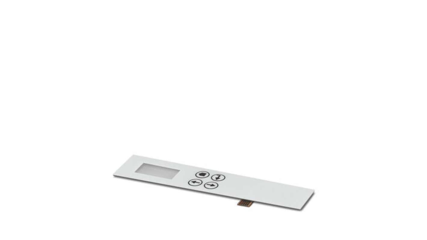 Tastiera a membrana Phoenix Contact 1215684, layout 2 x 2 con 4 tasti, autoadesiva, grado di protezione IP20, per armadietti di controllo.