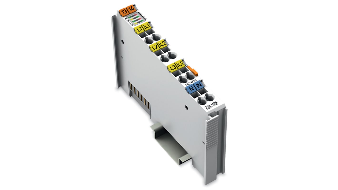 Modulo analogico Wago 750-494/000-001, 8 ingressi/uscite, montaggio su guida DIN, dimensioni 3,937 x 0,472 x 2,669 poll.