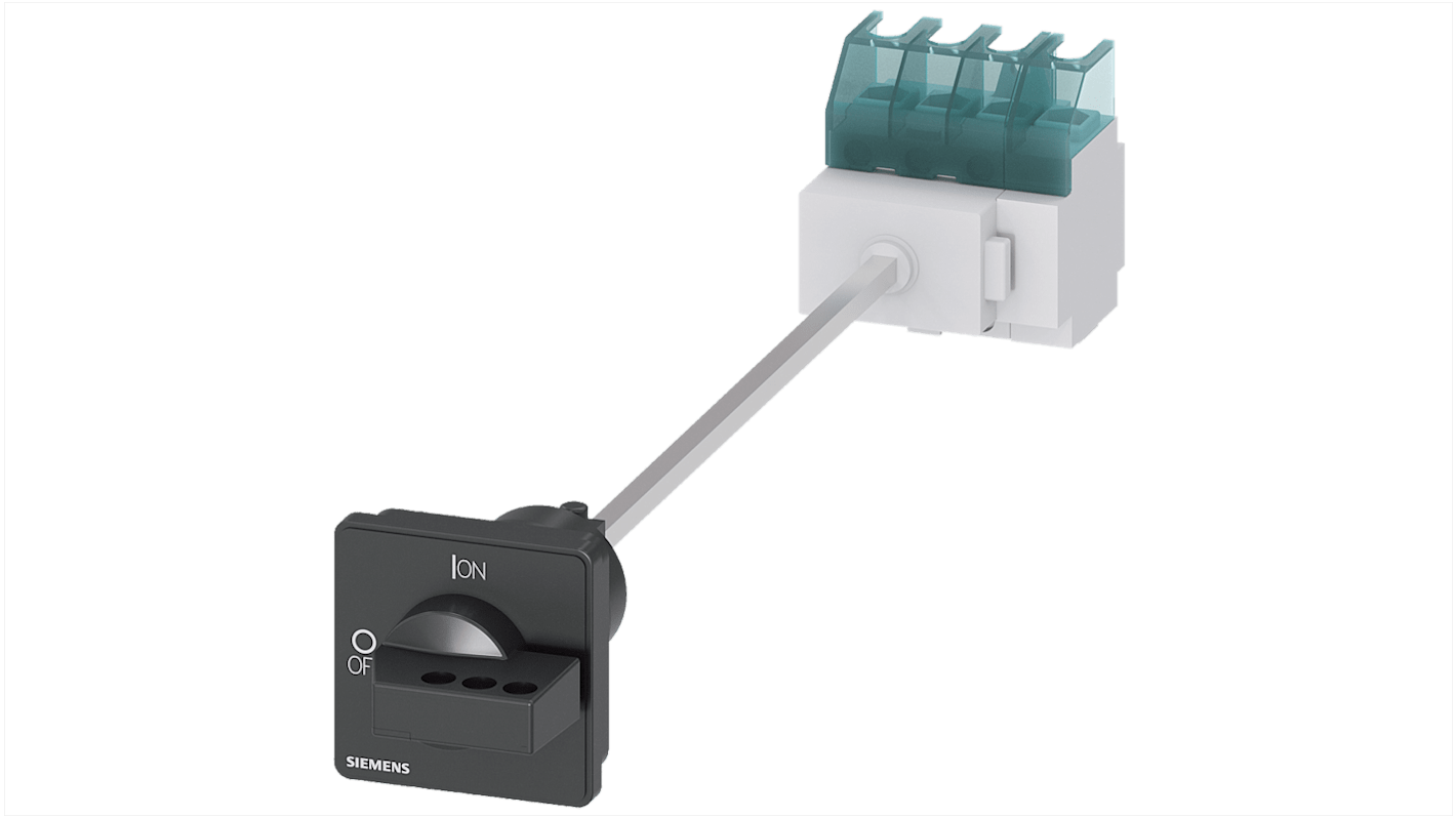 Sezionatore interruttore Siemens 3LD2217-1TL11, 4 poli, 32A, IP65, per attivazione sicura apparecchiature elettriche.