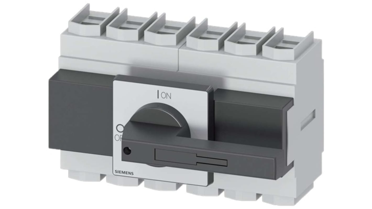 Sezionatore interruttore Siemens 3LD2305-3VK11, 6 poli, 160A, IP65, temperatura -25 a 55°C, serie SENTRON.