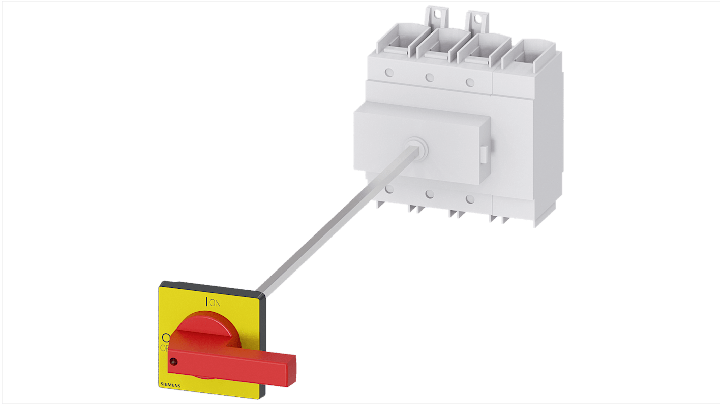 Sezionatore interruttore Siemens 3LD2318-1TL13, 4 poli, 160A, IP65, per attivazione sicura apparecchiature elettriche.