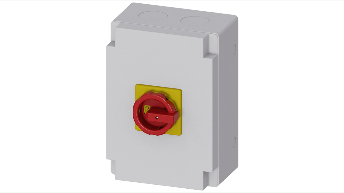 Sezionatore interruttore Siemens 3LD2866-1GP53, 3 poli, 125 A, fusibile RK5, IP65, per sicurezza apparecchiature elettriche.