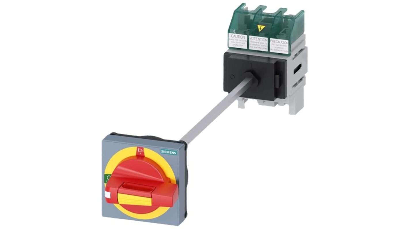 Sezionatore interruttore fusibile Siemens 3LD5010-0TK13, 3 poli, 32A, fusibile Classe CC, IP65, per attivazione sicura.