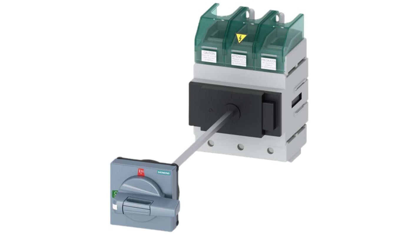 Sezionatore interruttore fusibile Siemens 3LD5410-0TK11, 3 poli, 100A, fusibile Classe J, IP65, per attivazione sicura.