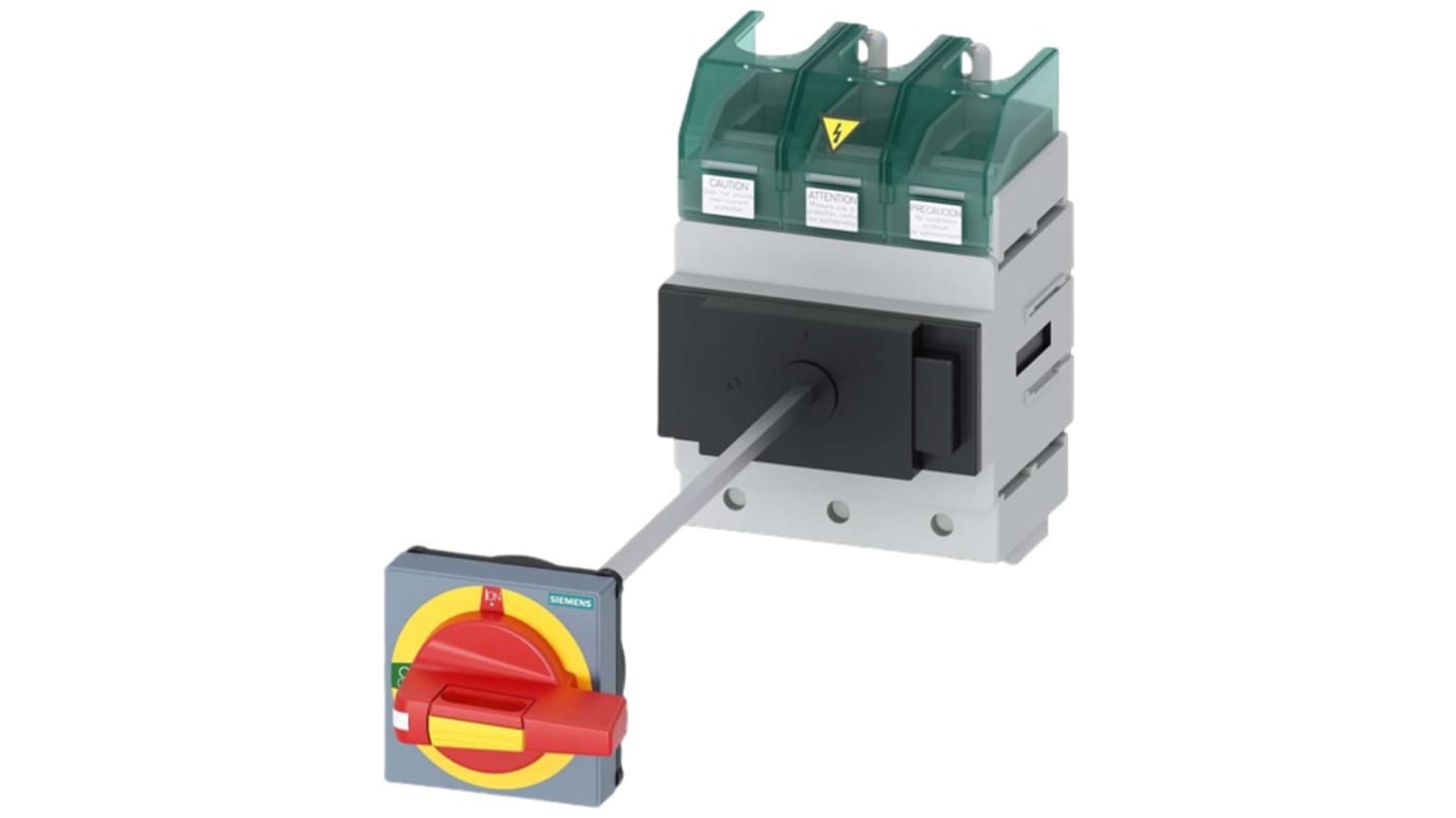 Sezionatore interruttore fusibile Siemens 3LD5410-0TK13, 3 poli, 100A, fusibile Classe J, IP65, temperatura -25 a 55 °C.