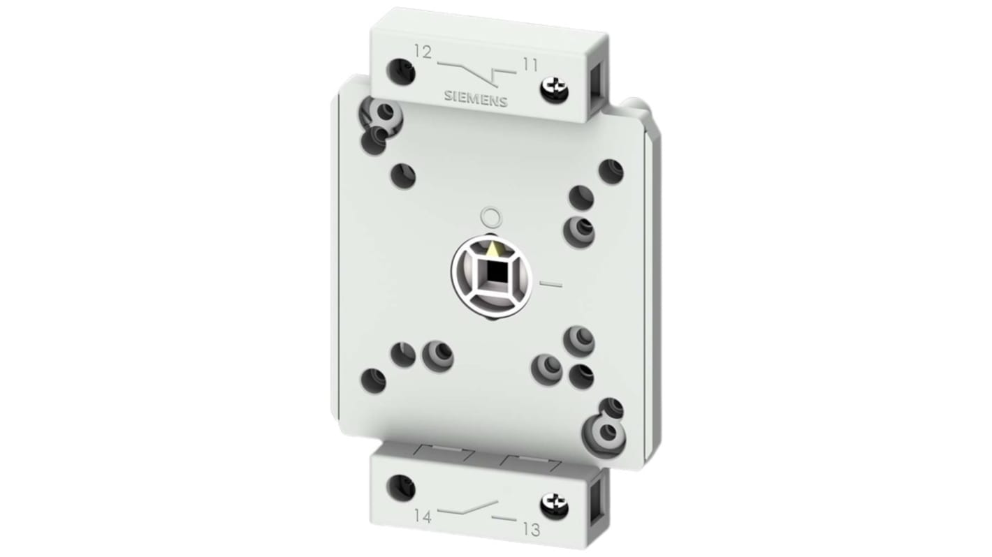 Interruttore ausiliario Siemens 3LD9280-5DF, compatibile con sezionatori 3LD2, corrente nominale 16 A - 125 A, montaggio a pavimento.
