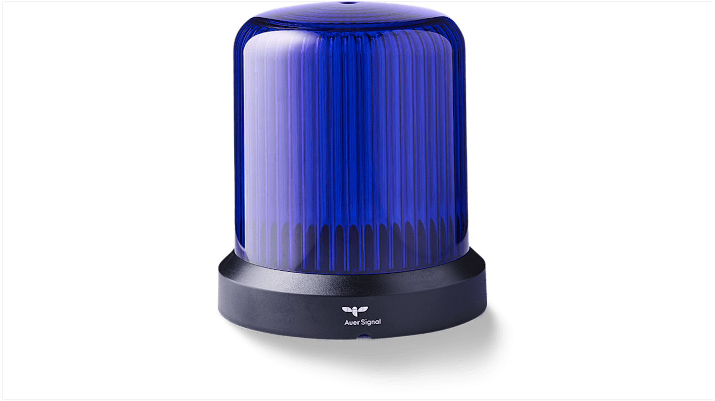 AUER Signal 850525004, segnalatore LED blu con regolazione luminosità, tensione 12 V CC, grado di protezione IP66, montaggio orizzontale o verticale.