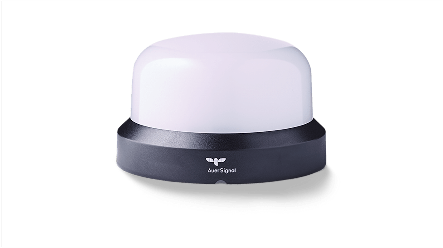 AUER Signal 850562408, segnalatore LED rosso, tensione 24-48 V, modalità lampeggiante e stroboscopica, montaggio versatile, IP66.
