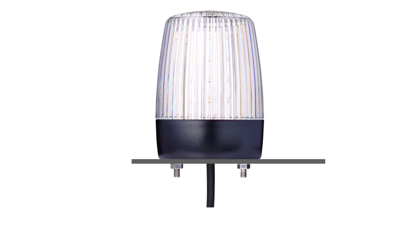 AUER Signal 860504405, segnalatore LED fisso e lampeggiante, 24 V, montaggio orizzontale/verticale, grado di protezione IP67/IP69.