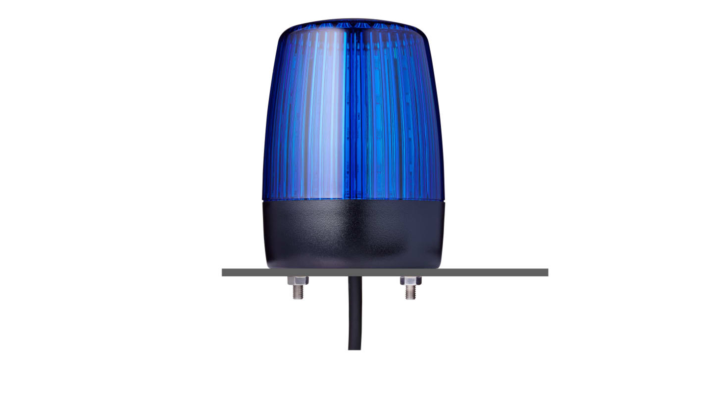 AUER Signal 860505313, segnalatore LED blu, tensione 230/240 V, grado di protezione IP67/IP69, montaggio orizzontale o verticale, diametro base 75 mm.