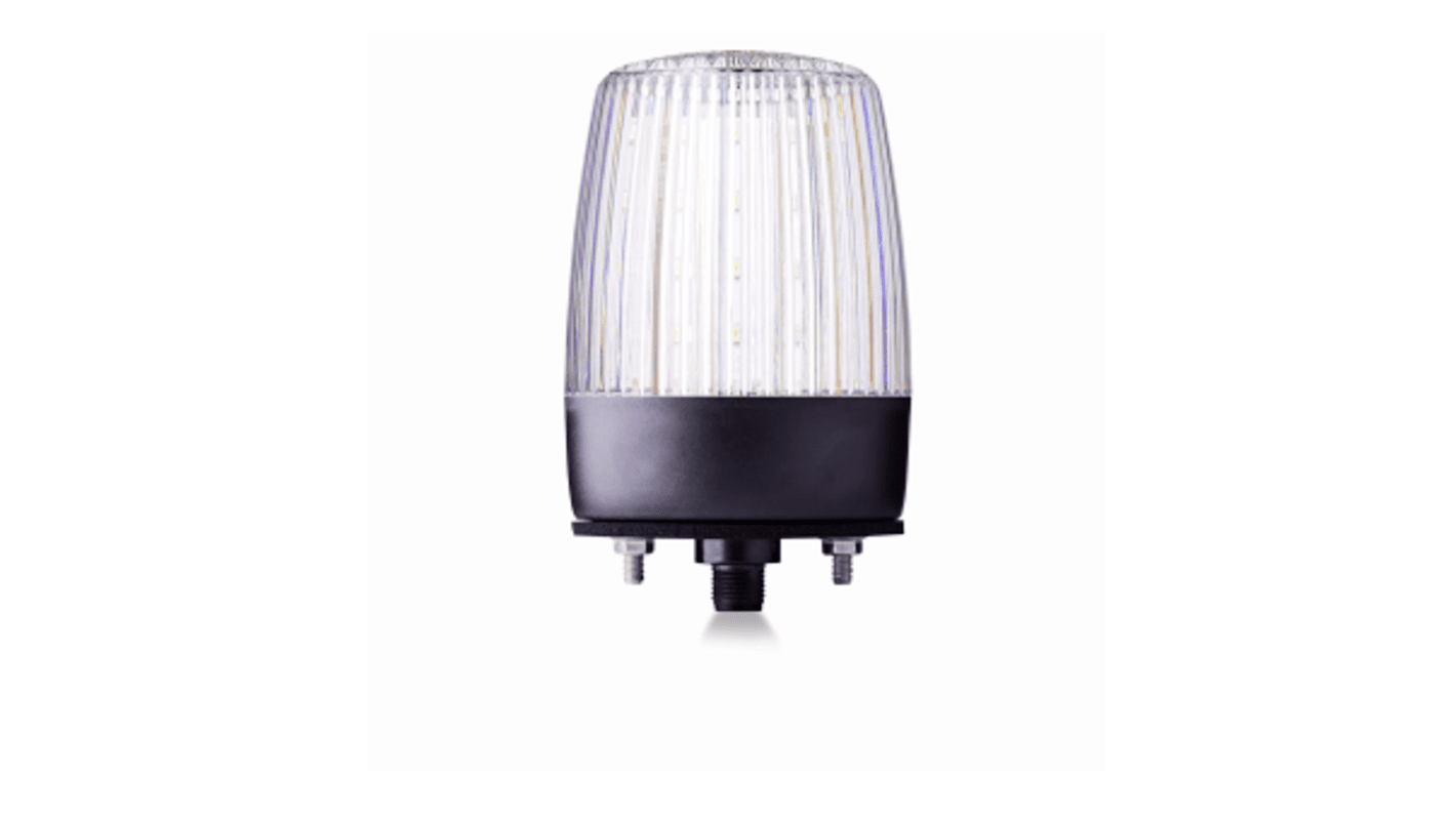 AUER Signal 860544405, segnalatore LED stroboscopico a tre colori, montaggio orizzontale, diametro base 75 mm, IP67/IP69.
